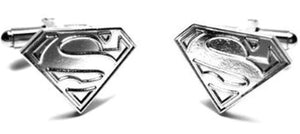 Cufflinks - DC Superman Logo Silver Raised - Planet Retro