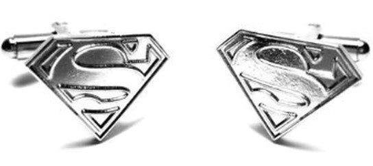 Cufflinks - DC Superman Logo Silver Raised