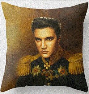 Steampunk Military Elvis - Cushion Cover