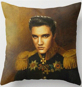 Steampunk Military Elvis Cushion Cover