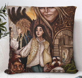 Labyrinth Art Montage - Cushion Cover