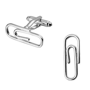 Silver Paperclip Cufflinks