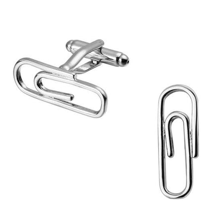 Silver Paperclip Cufflinks