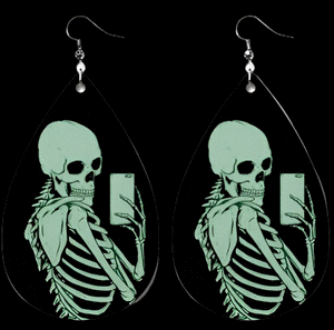 Skeleton Teardrop Earrings - 3 Designs