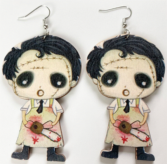 Texas Chainsaw Massacre Earrings - Huge!