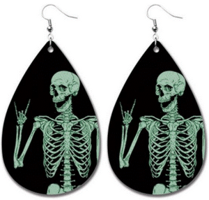 Skeleton Teardrop Earrings - 3 Designs