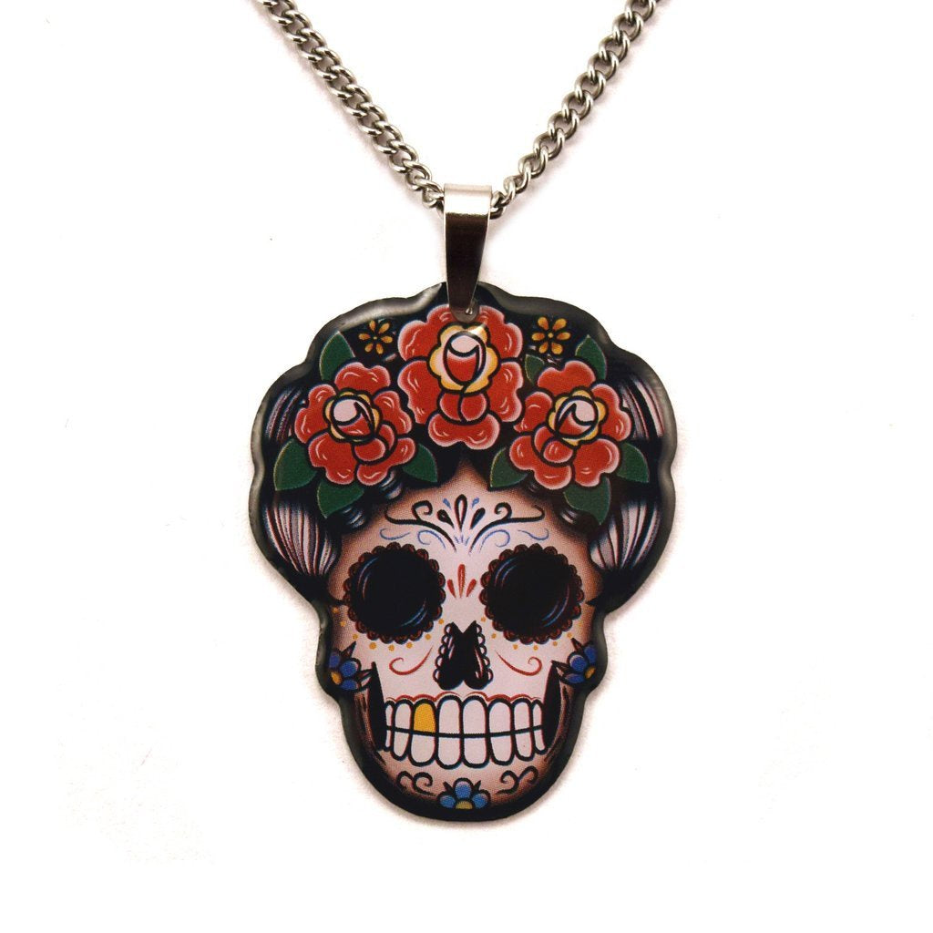 Jubly Umph Necklace - Day of the Dead Frida Kahlo - Planet Retro