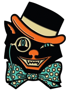 Beistle Halloween Cat - Enamel Pin / Brooch