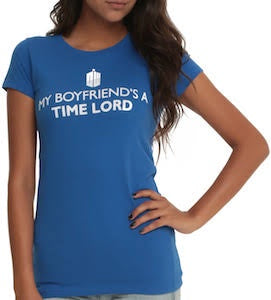 My Boyfriend's a Time Lord - Ladies T-Shirt - Planet Retro